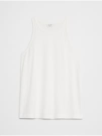 Linen-Blend Racer-Back Tank