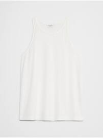 Linen-Blend Racer-Back Tank