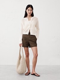 Open Stitch Cardigan Sweater