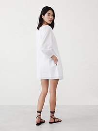 Eyelet Puff-Sleeve Mini Dress