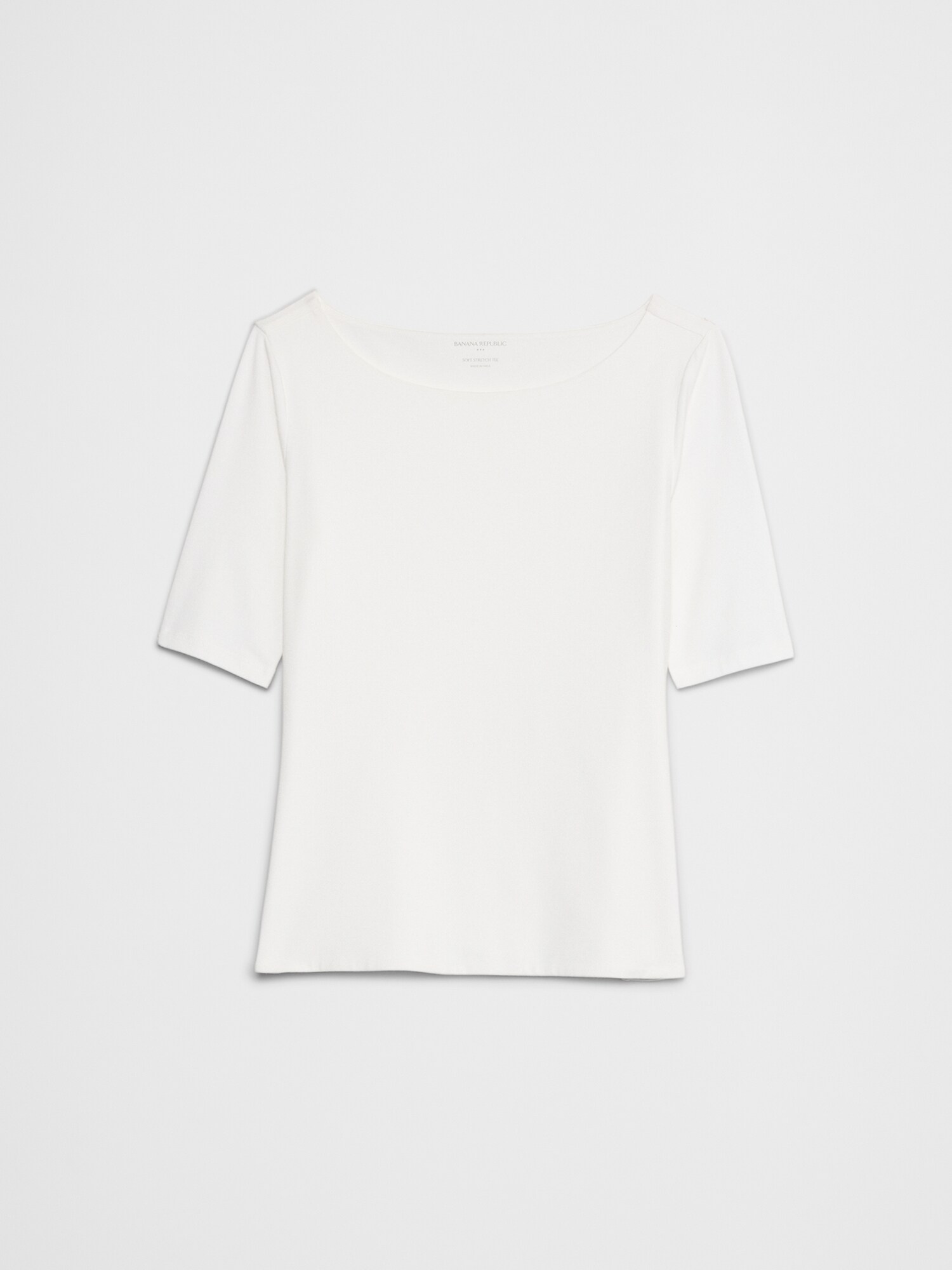 Soft Stretch Elbow-Sleeve Top