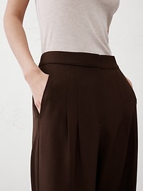 High-Rise Wide-Leg Pleated Pant