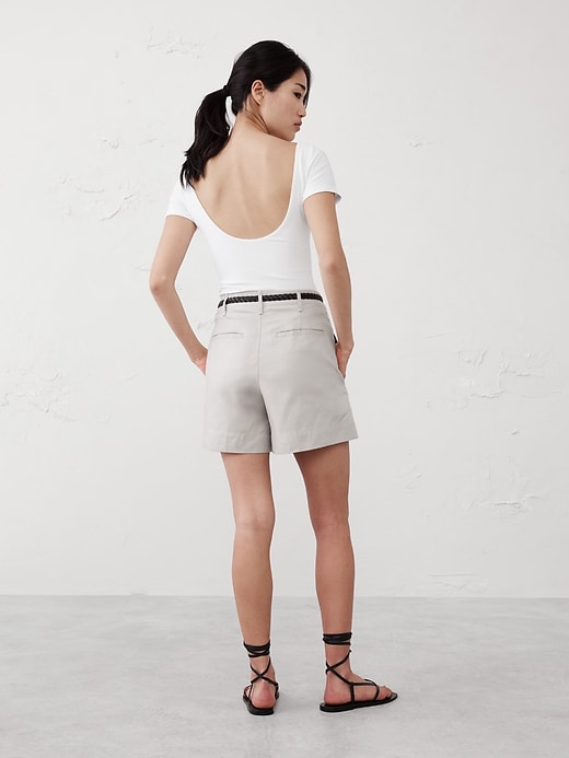 Soft Stretch Open-Back Top