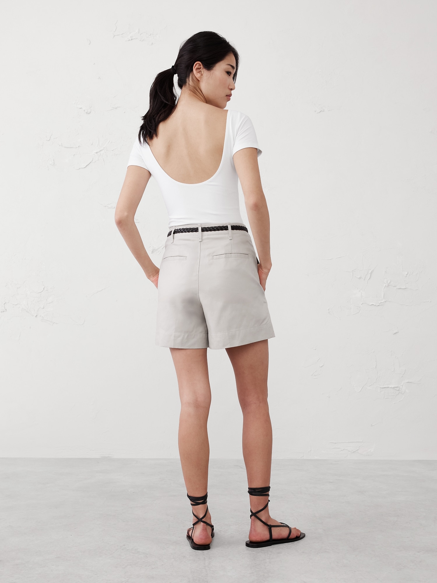 Soft Stretch Open-Back Top