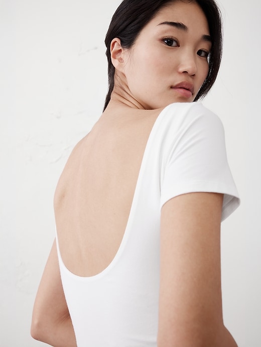 Soft Stretch Open-Back Top
