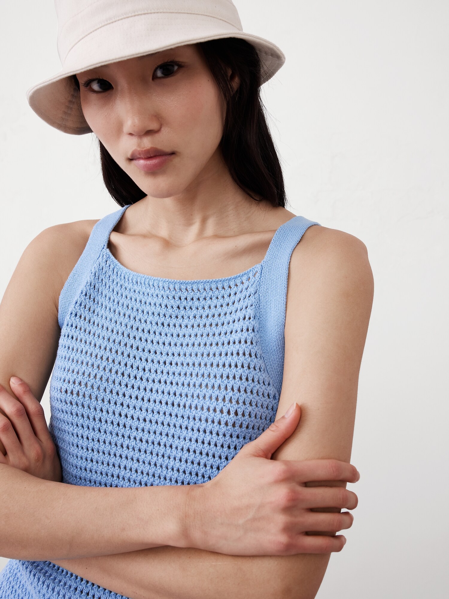 Open Stitch Sweater Tank