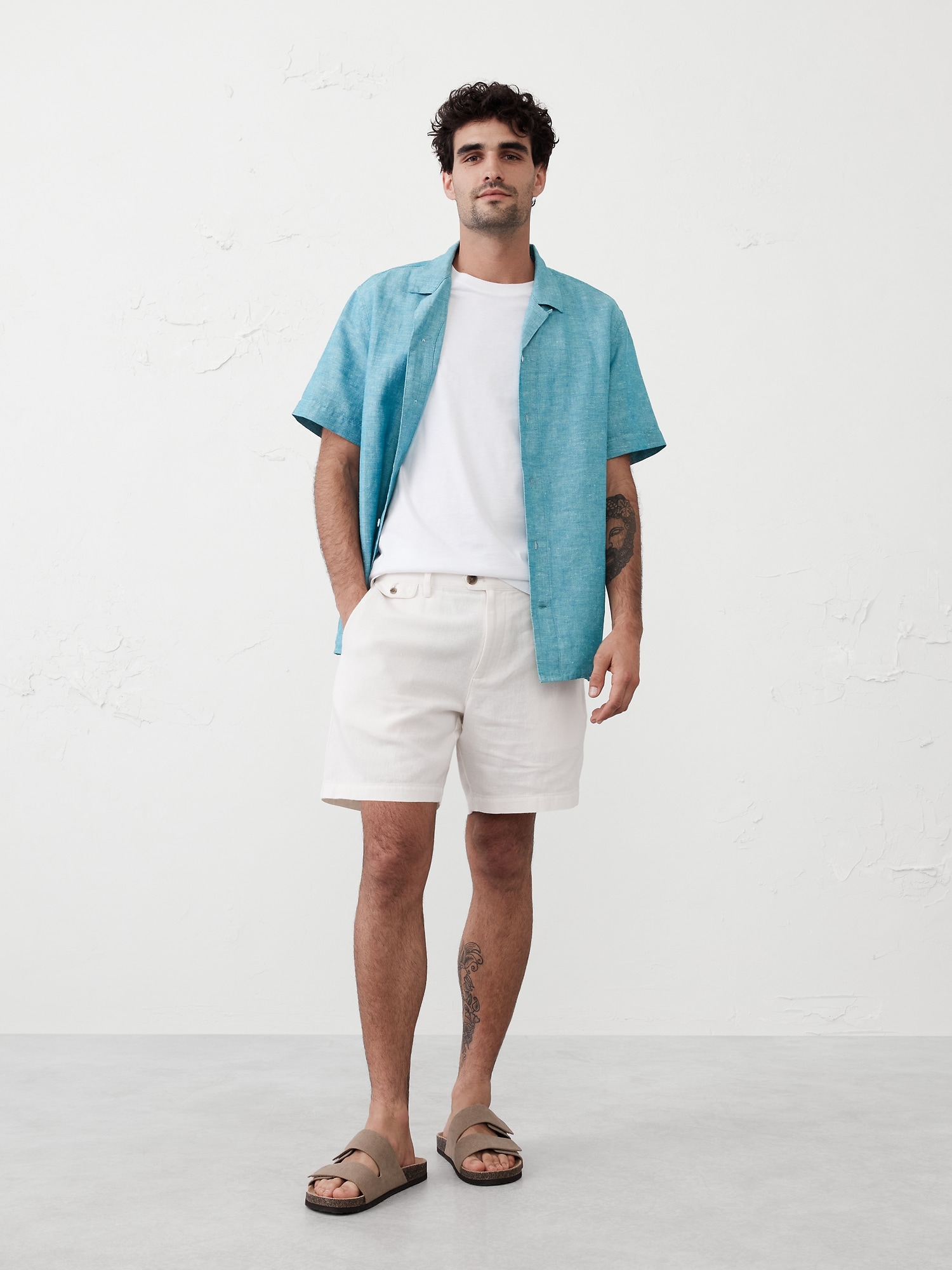 Linen-Blend Resort Shirt