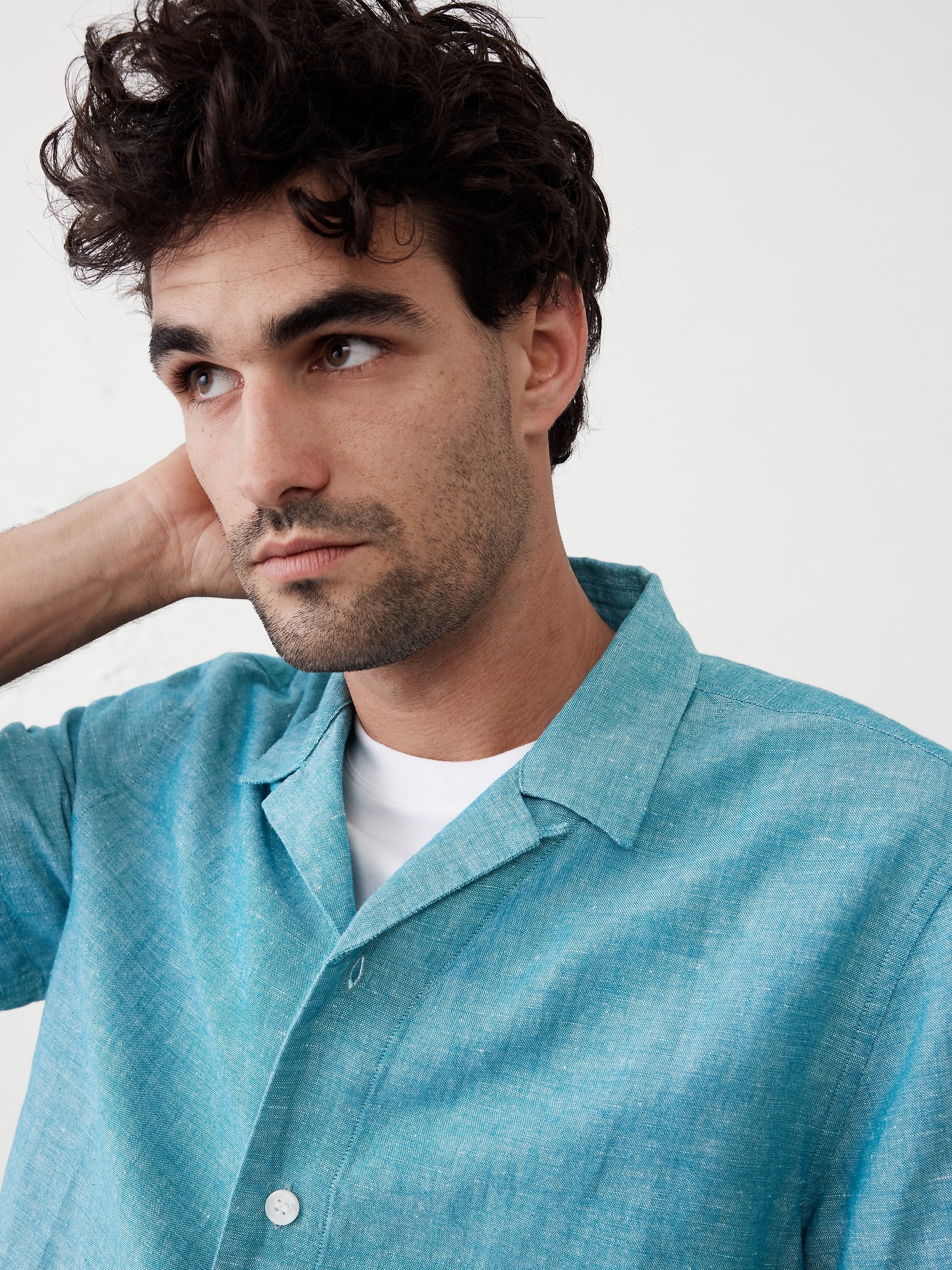 Linen-Blend Resort Shirt