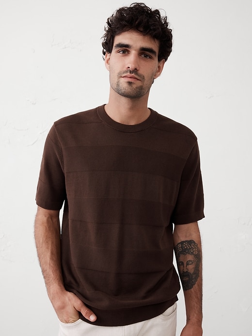 Refined Textured Sweater T-Shirt | Banana Republic Factory