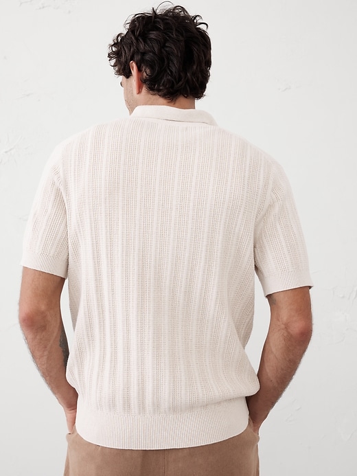 Textured Sweater Polo