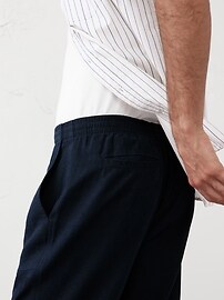Linen-Blend Pull-On Pant