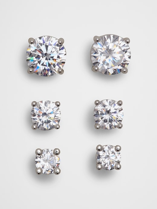 Cubic Zirconia Studs (3 Pack) Banana Republic Factory