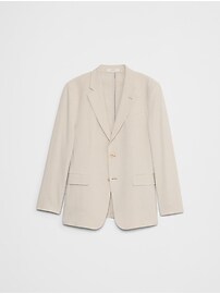 Tailored-Fit Khaki Seersucker Suit Jacket