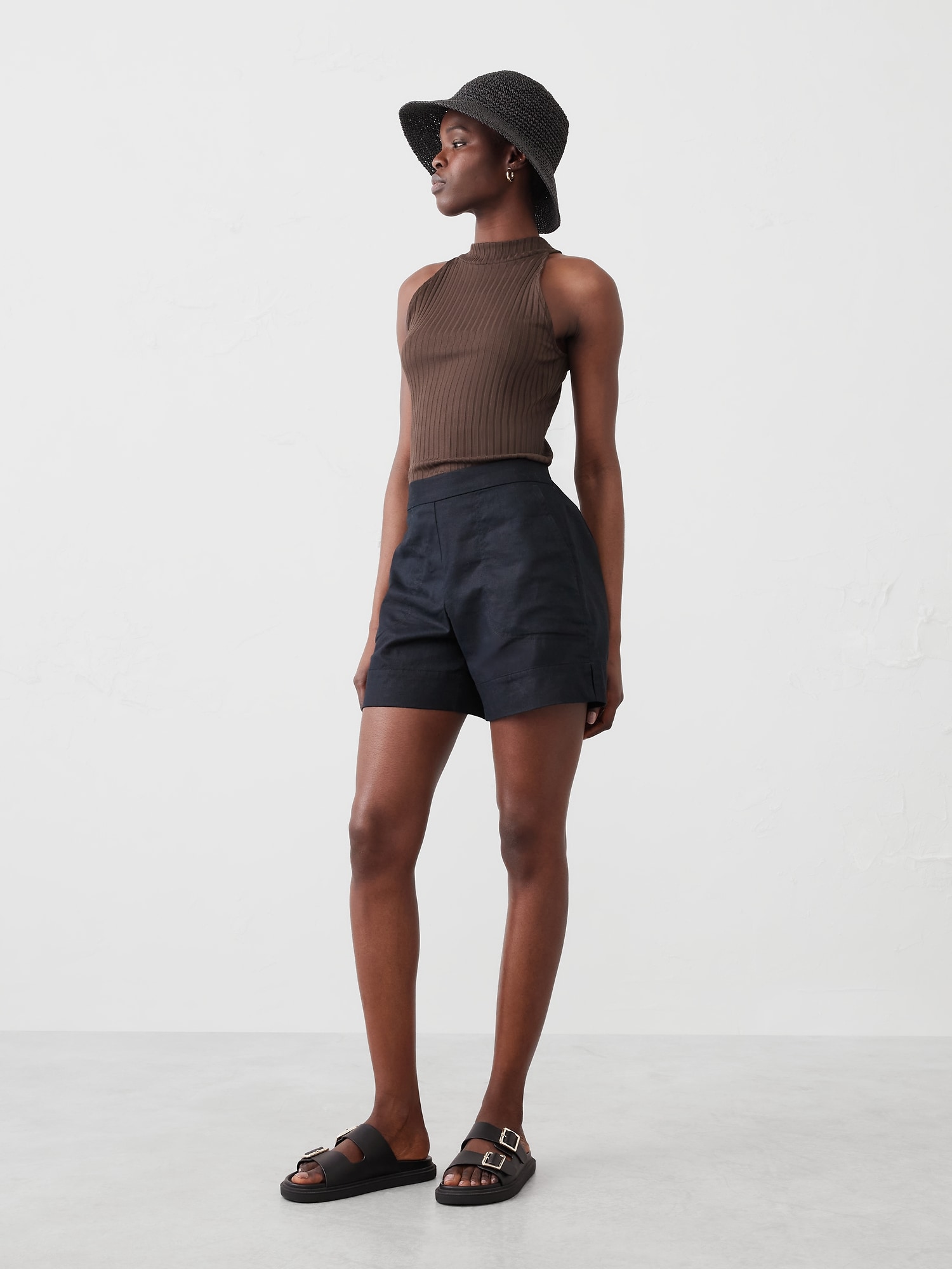 Wide Ribbed Halter Top