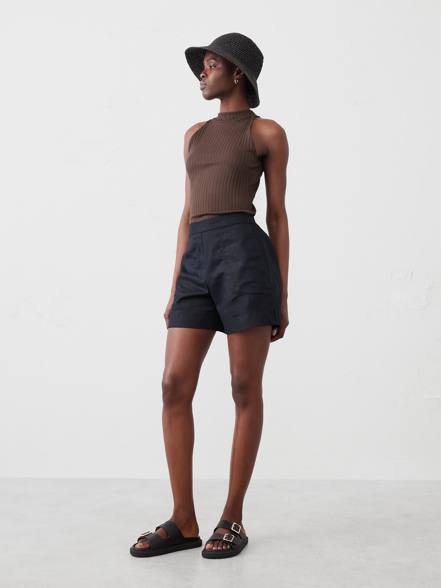 Wide Ribbed Halter Top