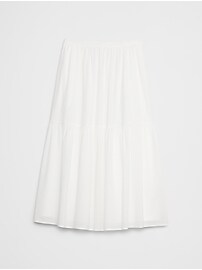 Voile Tiered Midi Skirt