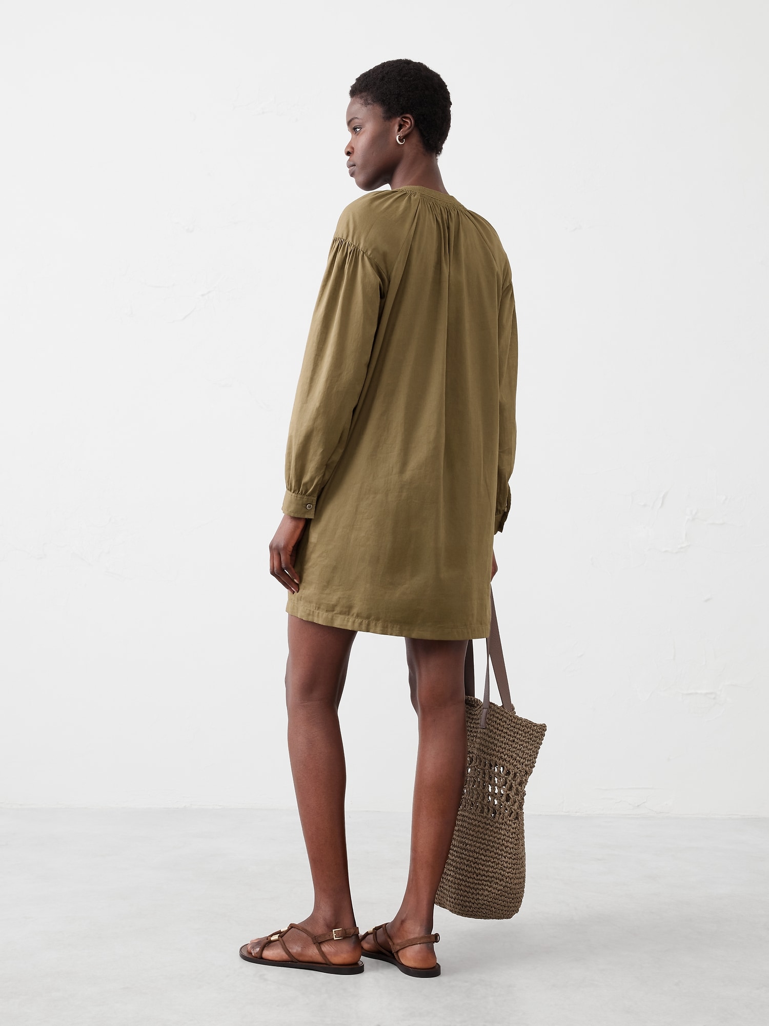 Trapunto Voile Mini Dress