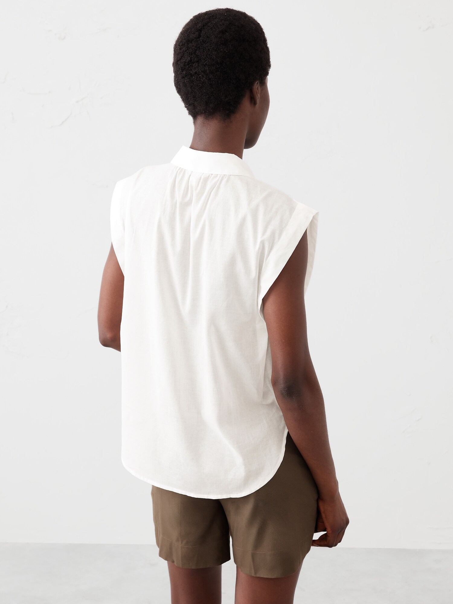 Soft Gathered Voile Shirt