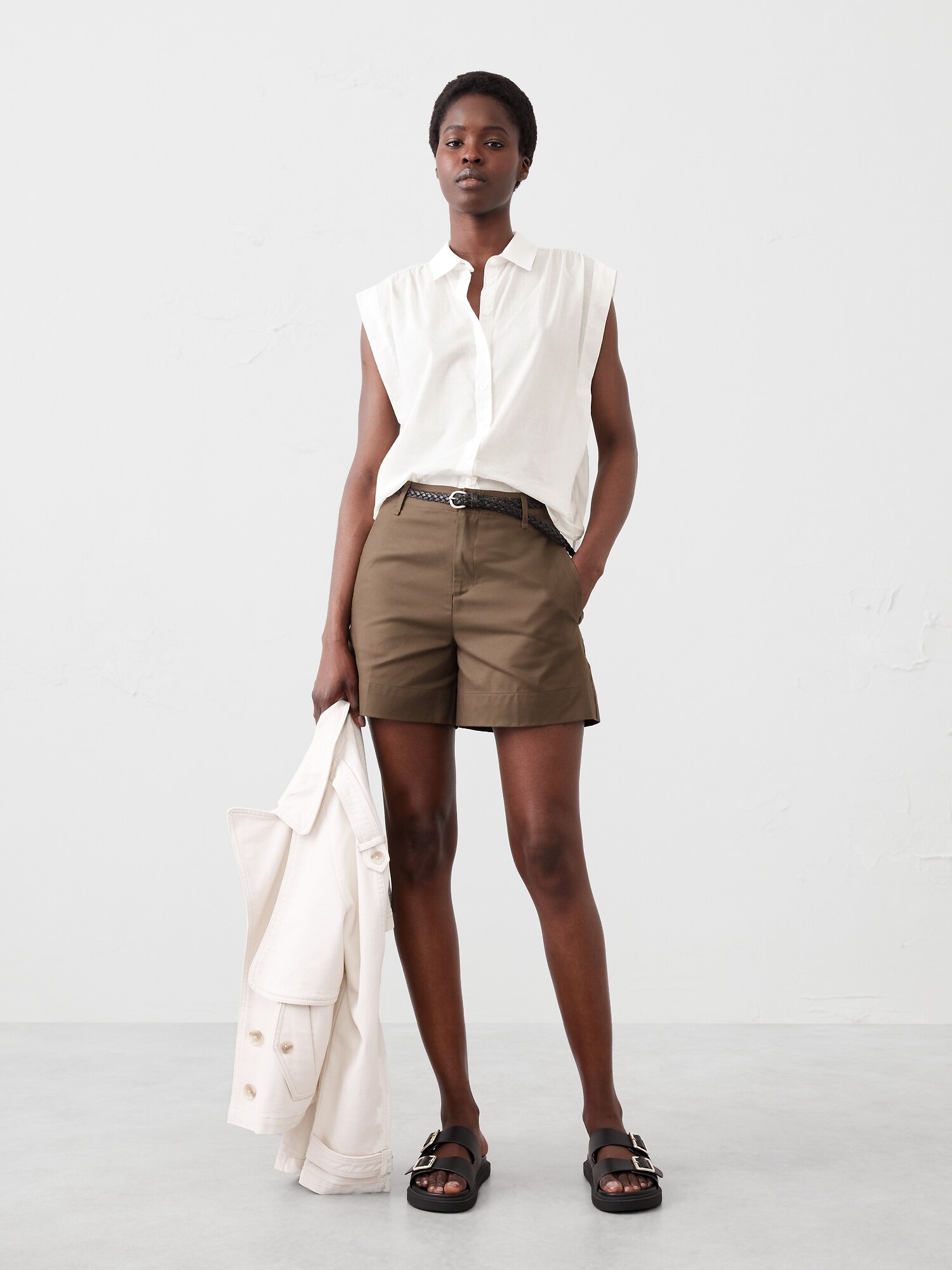 Soft Gathered Voile Shirt