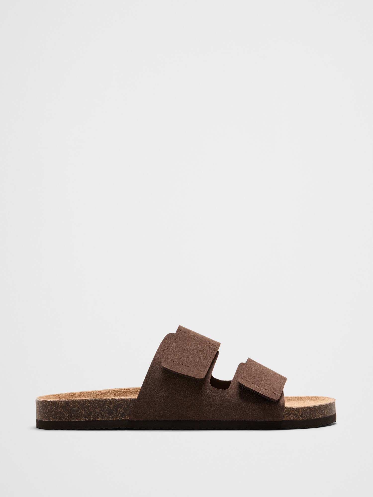 Vegan Suede Double Strap Sandal