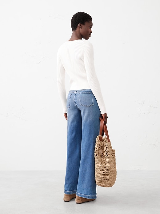 Wide-Leg High-Rise Jean
