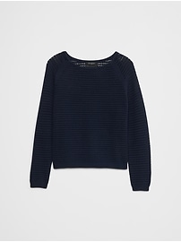 Open Stitch Striped Sweater