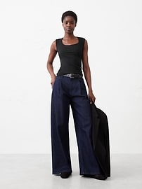 Scoop-Neck Soft Stretch Top