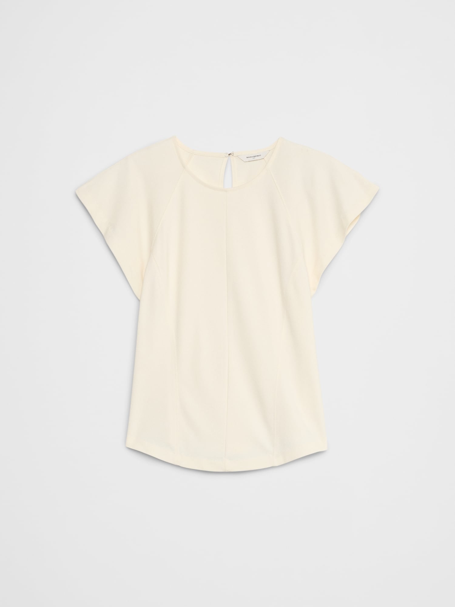 Lightweight Flutter-Sleeve Ponte Top