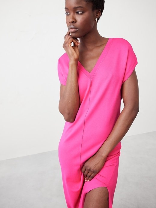 Column Midi Sweater Dress
