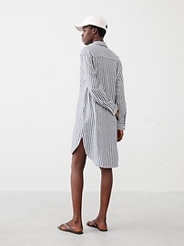 Seersucker Mini Shirtdress