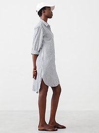 Seersucker Mini Shirtdress