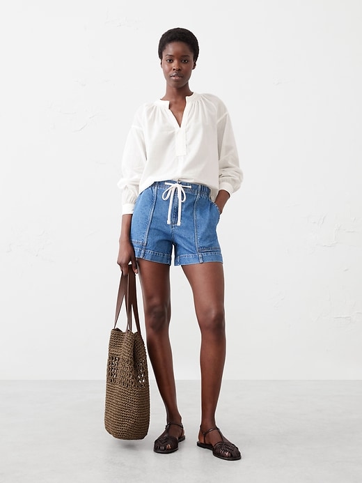 Trapunto Stitch Voile Top