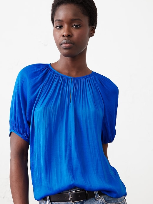 Crushed Pleated Top
