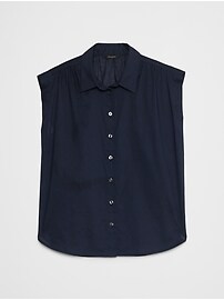 Soft Gathered Voile Shirt