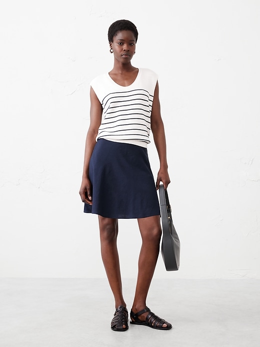Linen-Blend Mini Slip Skirt | Banana Republic Factory