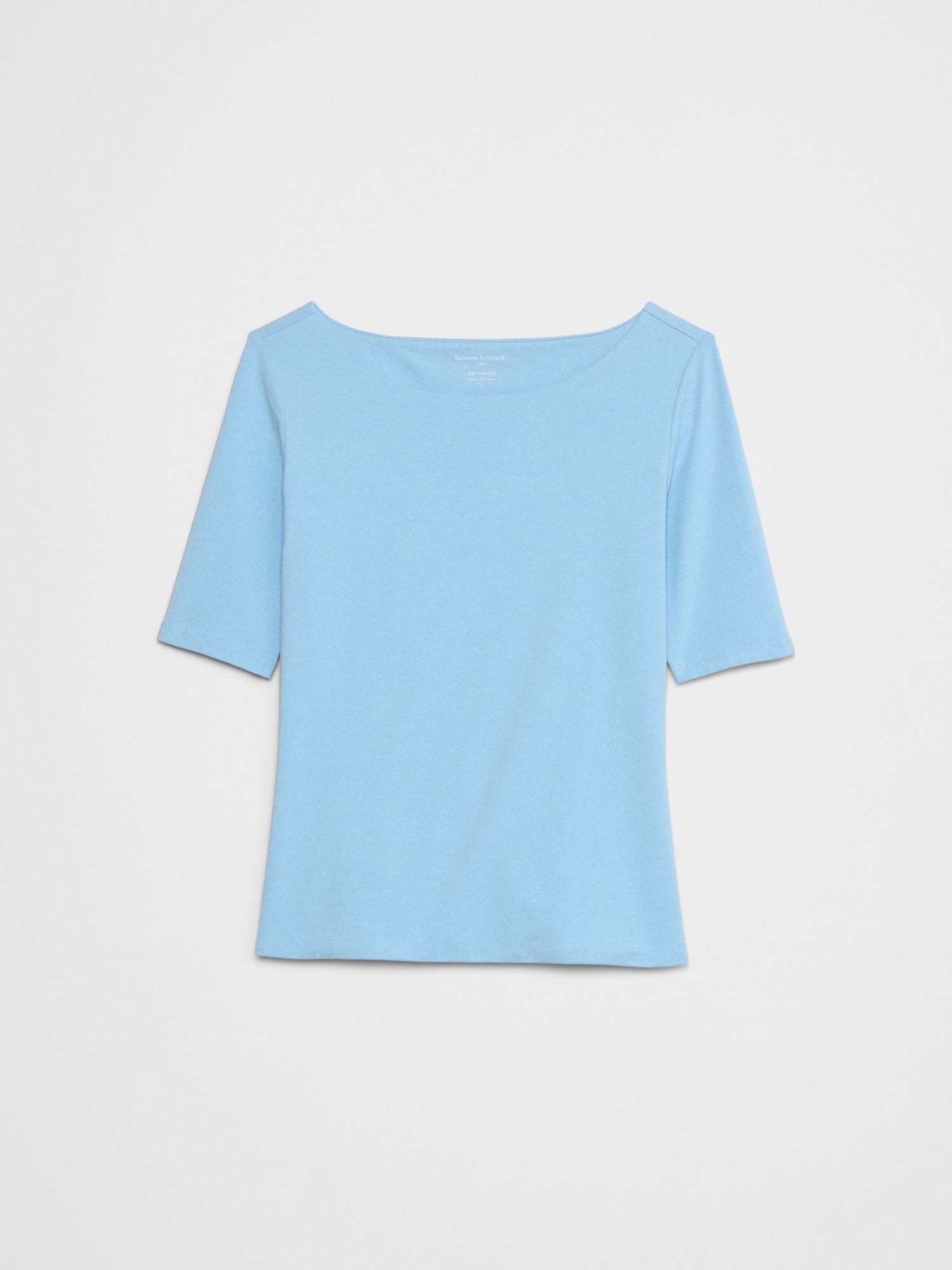 Soft Stretch Elbow-Sleeve Top