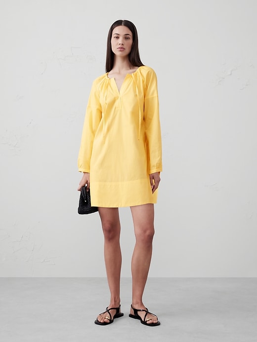 Voile Mini Shirtdress