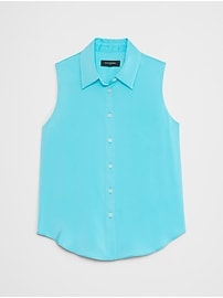 Silky Collared Top
