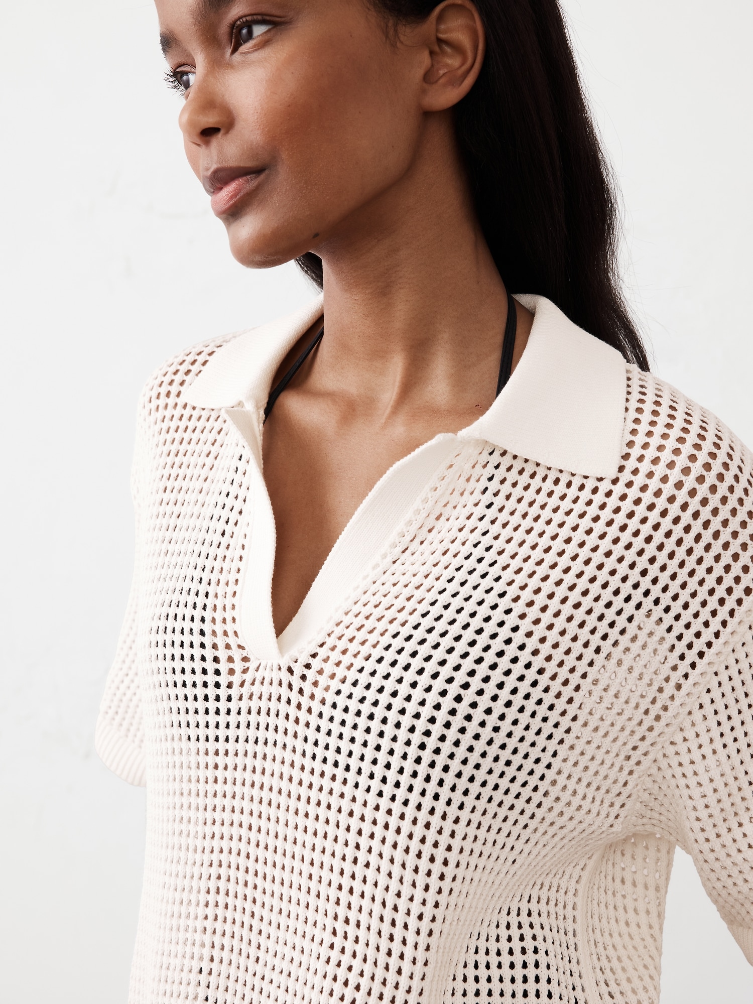 Open Stitch Sweater Cover-Up