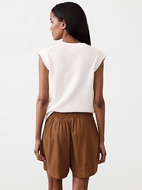 Linen-Blend Pull-On Short
