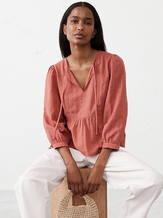 Chemisier Banana Republic 100% Soie Rose Taille PXS (XS Petite) - Occasion Très Bon état