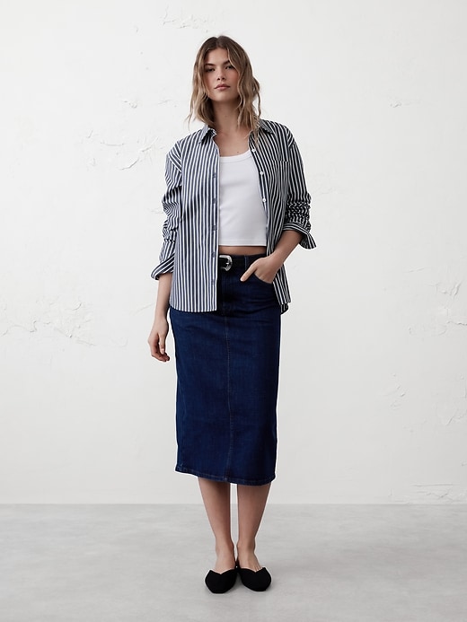 Denim Midi Pencil Skirt | Banana Republic Factory