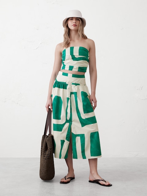 Pleated Cropped Top