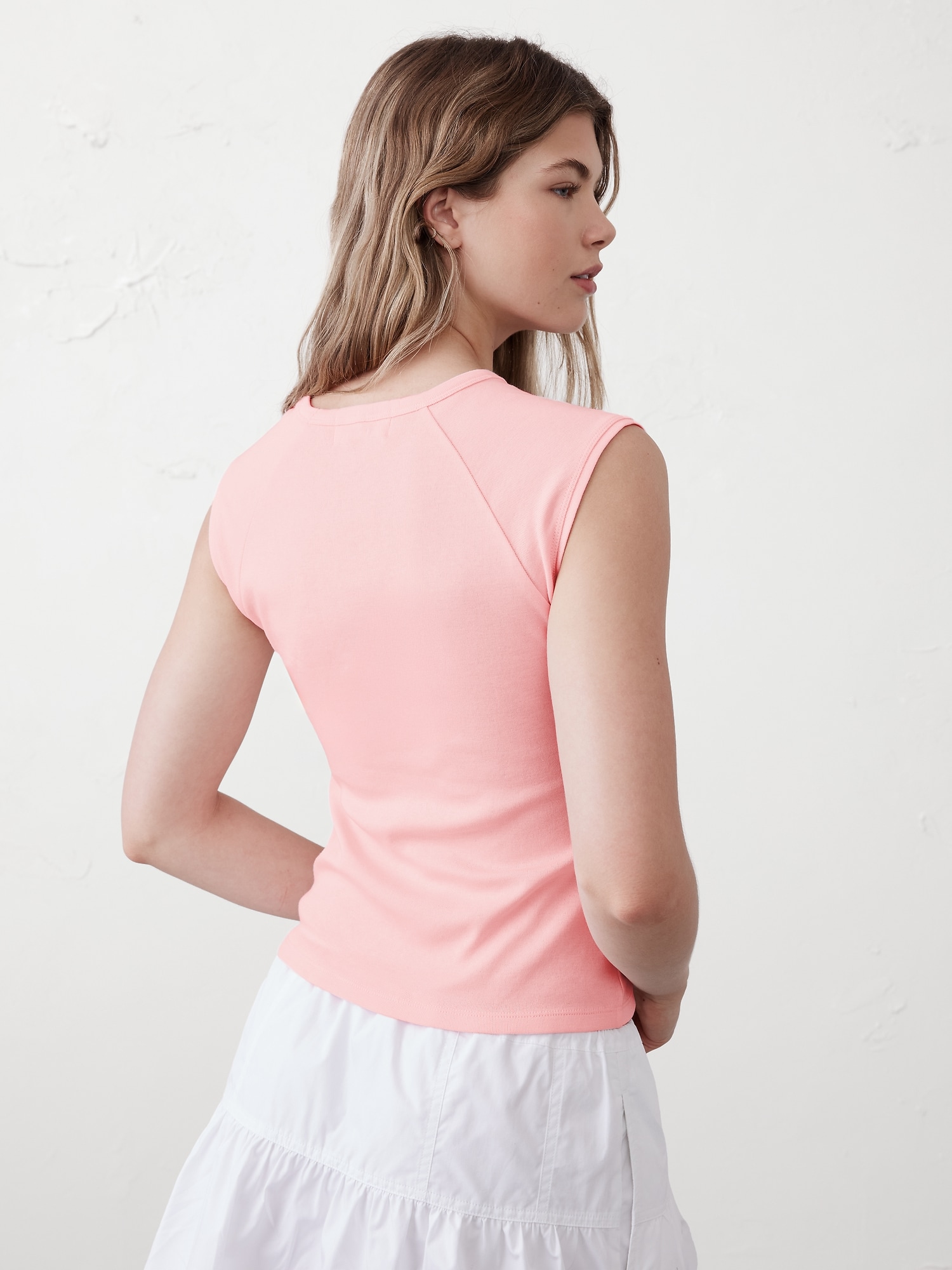 Ribbed High-Crew Top