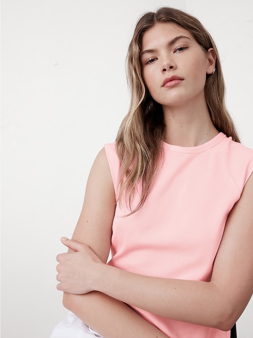 Ribbed High-Crew Top