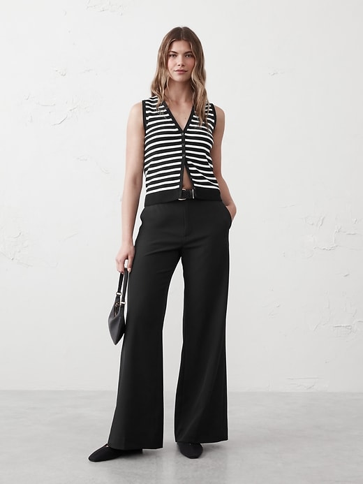 Wide-Leg Sculpted Trouser | Banana Republic Factory