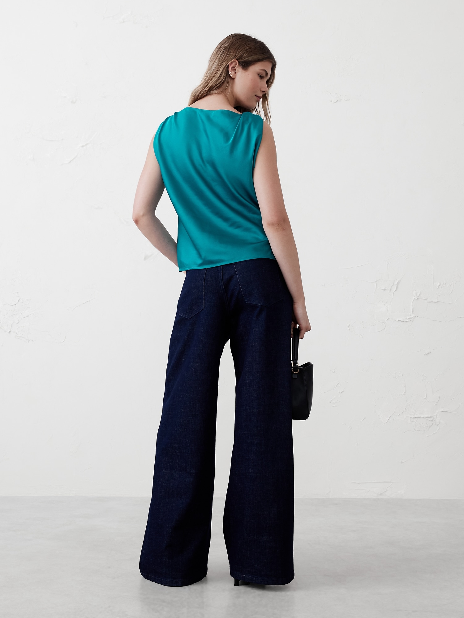 Ruched-Shoulder Top