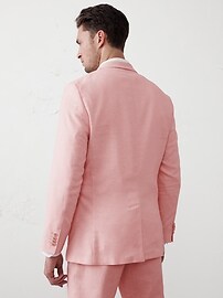 Tailored-Fit Linen-Blend Herringbone Suit Jacket