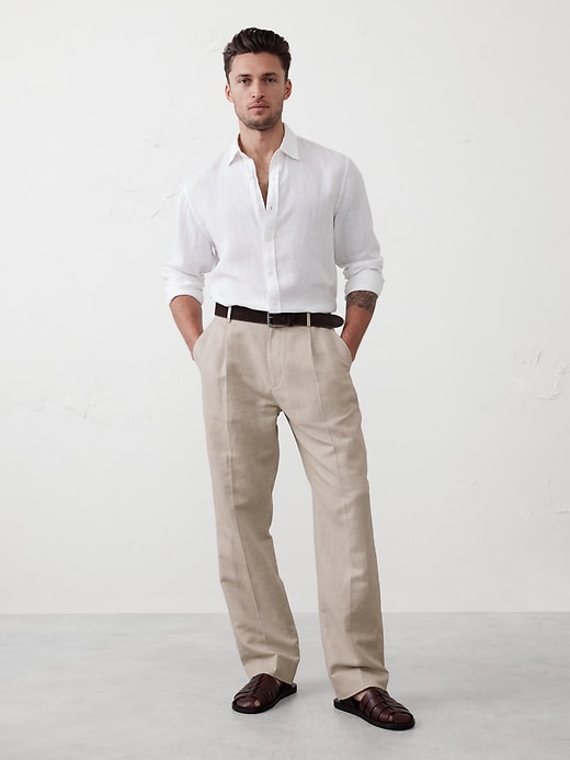 Harbor Linen-Blend Wide-Leg Pant