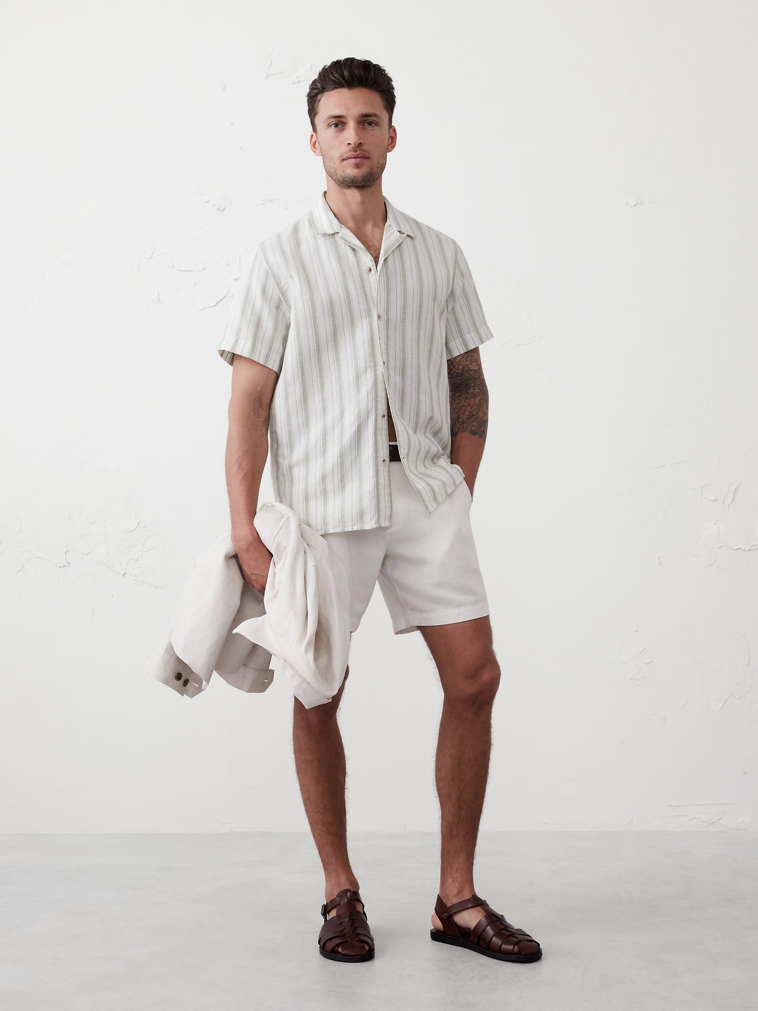 Linen-Blend Resort Shirt